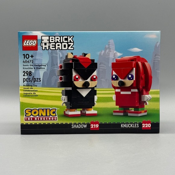 LEGO BRICKHEADZ: Sonic the Hedgehog: Knuckles & Shadow   #40672 Knuckles & Shadow Brickheadz Sonic the Hedgehog Retired New Sealed